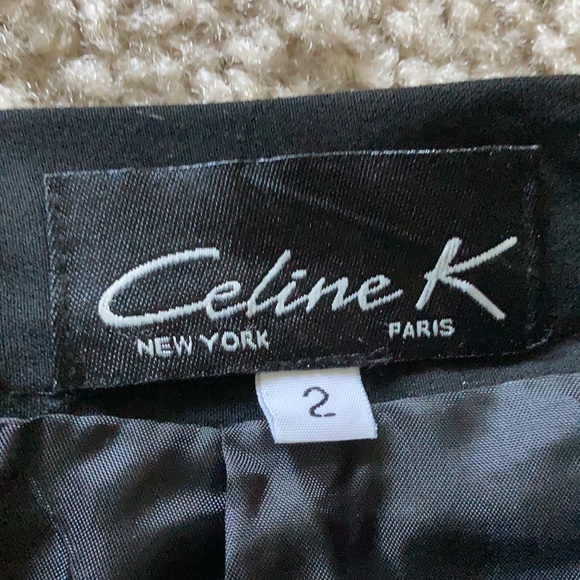 CELINE K Black Pleated Skirt Size 2 - Picture 6 of 8